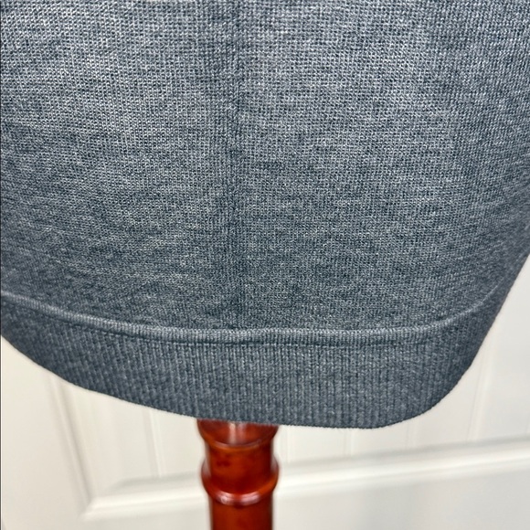 LOFT Sweater Womens M/L Charcoal Gray Open Front Batwing Shrug - Picture 7 of 11